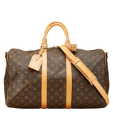 ルイ ヴィトン モノグラム キーポルバンドリエール45 ボストンバッグ ショルダーバッグ 2WAY M41418 ブラウン PVC レザー レディース LOUIS VUITTON 【中古】