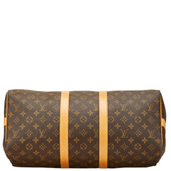 ルイ ヴィトン モノグラム キーポルバンドリエール45 ボストンバッグ ショルダーバッグ 2WAY M41418 ブラウン PVC レザー レディース LOUIS VUITTON 【中古】