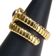 K18YG イエローゴールド サファイア0.10ct リング 指輪 レディース 18号 【中古】