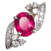 Pt900 プラチナ トルマリン1.94ct ダイヤ0.32ct ペンダントトップ レディース 【中古】