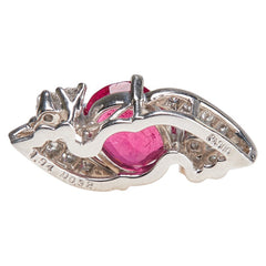 Pt900 プラチナ トルマリン1.94ct ダイヤ0.32ct ペンダントトップ レディース 【中古】