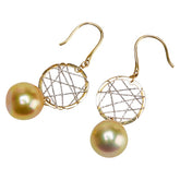 K18YG イエローゴールド パール11.1~11.5mm フックピアス レディース 【中古】