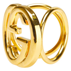 グッチ インターロッキングG スカーフリング ゴールド メッキ レディース GUCCI 【中古】