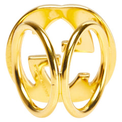 グッチ インターロッキングG スカーフリング ゴールド メッキ レディース GUCCI 【中古】