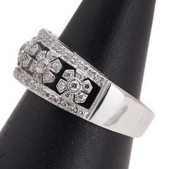 ノーブランド K18WG ホワイトゴールド ダイヤ0.433ct 花 フラワー モチーフ リング 指輪 レディース no brand 13号 【中古】