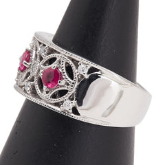 ノーブランド Pt900 プラチナ ルビー0.50ct ダイヤ0.13ct リング 指輪 レディース no brand 13号 【中古】