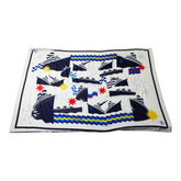 シャネル クルーズコレクション LA PAUSA 豪華客船 大判ストール パレオ ホワイト ネイビー マルチカラー シルク コットン レディース CHANEL 【中古】