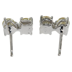 ノーブランド K18WG ホワイトゴールド ダイヤ0.40ct スタッド ピアス レディース no brand 【中古】