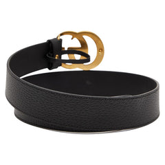 グッチ GGマーモント ベルト サイズ:80 32 406831 ブラック レザー レディース GUCCI 【中古】
