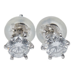 ノーブランド K18WG ホワイトゴールド ダイヤモンド0.397ct ピアス レディース no brand 【中古】