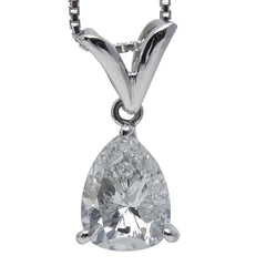 ノーブランド Pt900 プラチナ Pt850 プラチナ ダイヤモンド1.1ct ネックレス レディース no brand 【中古】
