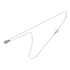 ノーブランド K18WG ホワイトゴールド ダイヤ0.32ct ダイヤ0.27ct ネックレス レディース no brand 【中古】