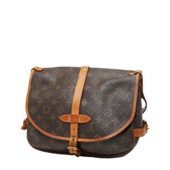 ルイ ヴィトン モノグラム ソミュール30 斜め掛け ショルダーバッグ M42256 ブラウン PVC レザー レディース LOUIS VUITTON 【中古】