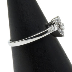 ポンテヴェキオ K18WG ホワイトゴールド ダイヤ0.22ct ハート モチーフ リング 指輪 レディース Ponte Vecchio 8号 【中古】