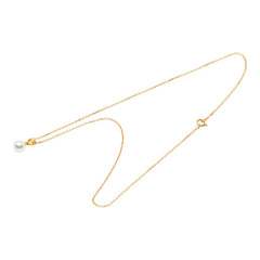 ミキモト K18 ゴールド パール6.7mm ペンダントネックレス レディース MIKIMOTO 【中古】