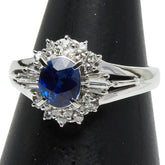 ノーブランド Pt900 プラチナ サファイア0.96ct ダイヤ0.20ct リング 指輪 レディース no brand 11号 【中古】