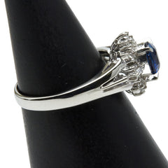 ノーブランド Pt900 プラチナ サファイア0.96ct ダイヤ0.20ct リング 指輪 レディース no brand 11号 【中古】