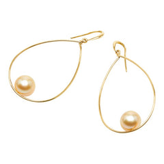 ノーブランド K18 ゴールド パール約10.1~10.4mm ピアス レディース no brand 【中古】