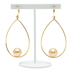 ノーブランド K18 ゴールド パール約10.1~10.4mm ピアス レディース no brand 【中古】