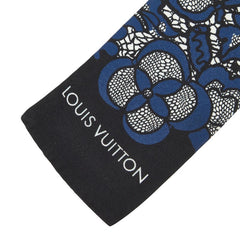 ルイ ヴィトン フラワー 花柄 バンドー スカーフ ネイビー マルチカラー シルク レディース LOUIS VUITTON 【中古】