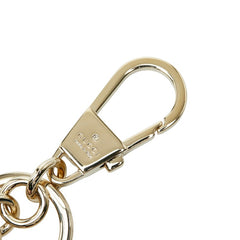 グッチ GGスプリーム ドッグ シェイプ バッグチャーム キーホルダー ライトピンク PVC レザー レディース GUCCI 【中古】