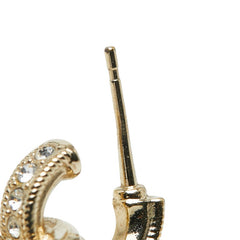 シャネル ヴィンテージ ロゴ ココマーク ラインストーン 片耳のみ ピアス ゴールド メッキ レディース CHANEL 【中古】