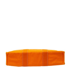 エルメス ドーヴィルMM トートバッグ オレンジ キャンバス レディース HERMES 【中古】