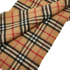 バーバリー ノバチェック マフラー ベージュ マルチカラー ウール レディース BURBERRY 【中古】
