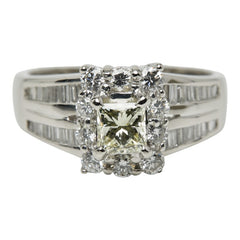 ノーブランド Pt900 プラチナ ダイヤ0.76ct ダイヤ0.516ct リング 指輪 レディース no brand 12号 【中古】