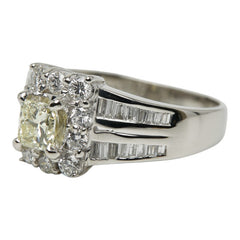 ノーブランド Pt900 プラチナ ダイヤ0.76ct ダイヤ0.516ct リング 指輪 レディース no brand 12号 【中古】
