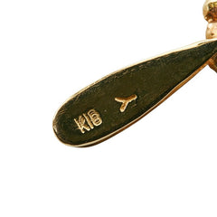 ノーブランド K18YG イエローゴールド パール13.4mm トンボ モチーフ ペンダントトップ レディース no brand 【中古】