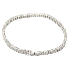 Pt850 プラチナ ダイヤ3.00ct テニスブレスレット ブレスレット レディース 【中古】