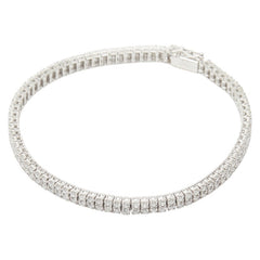 Pt850 プラチナ ダイヤ3.00ct テニスブレスレット ブレスレット レディース 【中古】