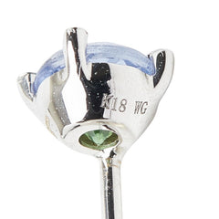 SA.GG.EP K18WG ホワイトゴールド ブルーサファイア0.68ct スタッドピアス ピアス レディース 【中古】