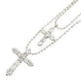 ノーブランド クロス ネックレス Pt900 プラチナ Pt850 プラチナ レディース no brand 【中古】