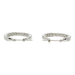 Pt900 プラチナ ダイヤ1.00ct フルエタニティピアス ピアス レディース 【中古】