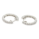 Pt900 プラチナ ダイヤ1.00ct フルエタニティピアス ピアス レディース 【中古】