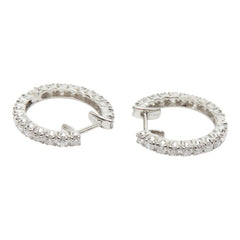 Pt900 プラチナ ダイヤ1.00ct フルエタニティピアス ピアス レディース 【中古】