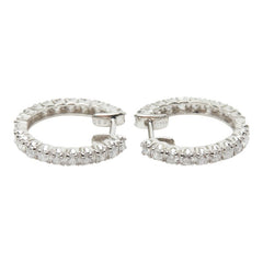 Pt900 プラチナ ダイヤ1.00ct フルエタニティピアス ピアス レディース 【中古】
