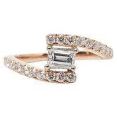 K18PG ピンクゴールド ダイヤ0.405ct ダイヤ0.4ct リング 指輪 レディース 12号 【中古】