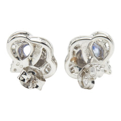 Pt850 プラチナ ダイヤ0.36ct サファイア0.41ct サファイア0.43ct スタッドピアス ピアス レディース 【中古】