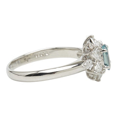 Pt900 プラチナ アレキサンドライト0.39ct ダイヤモンド0.47ct リング 指輪 レディース 10号 【中古】