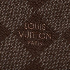 ルイ ヴィトン ダミエ ネクタイ ブラウン シルク メンズ LOUIS VUITTON 【中古】