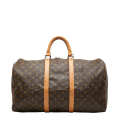 ルイ ヴィトン モノグラム キーポル45 ボストンバッグ ハンドバッグ M41428 ブラウン PVC レザー レディース LOUIS VUITTON 【中古】