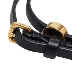 フェンディ エフ イズ ロゴ ブレスレット チョーカー 8AG740 ブラック ゴールド レザー メッキ レディース FENDI 【中古】