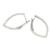 Pt950 プラチナ ダイヤ0.66ct フープピアス ピアス レディース 【中古】