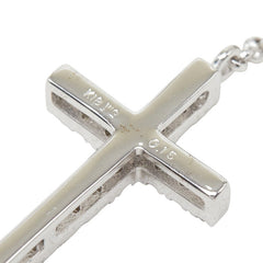 K18WG ホワイトゴールド ダイヤ0.20ct ダイヤ0.30ct クロスモチーフ ピアス レディース 【中古】