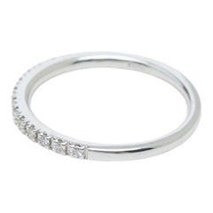 スタージュエリー K18WG ホワイトゴールド ダイヤ0.08ct ハーフエタニティ リング 指輪 レディース STAR JEWELRY 2号 【中古】