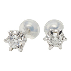 Pt900 プラチナ ダイヤ0.40ct スタッドピアス ピアス レディース 【中古】
