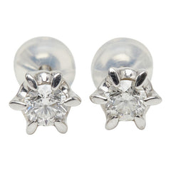 Pt900 プラチナ ダイヤ0.40ct スタッドピアス ピアス レディース 【中古】